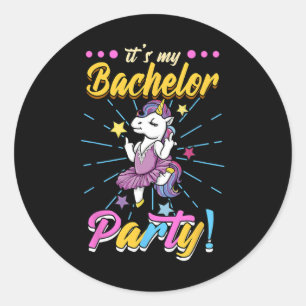 Its My Bachelor Party Groom 1 Classic Round Sticker