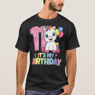 It's My Birthday 11st Birthday Girl 11 Years Unico T-Shirt