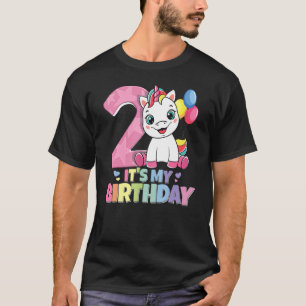 It's My Birthday 2nd Birthday Girl 2 Years 2020 Un T-Shirt
