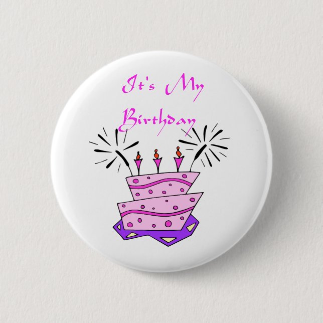 It's My Birthday 6 Cm Round Badge (Front)