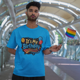 It's My Birthday Balloons and Swirls T-Shirt