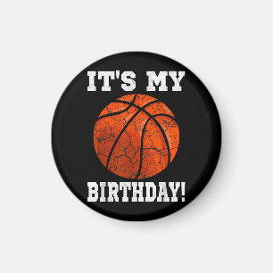 It's My Birthday Basketball Lover Gift Vintage Ret Magnet