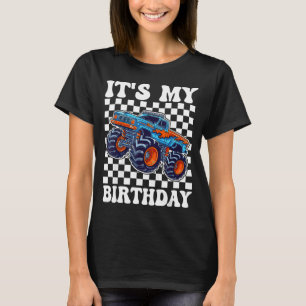 It's My Birthday Boy Monster Truck Bday Party Kids T-Shirt
