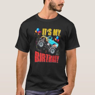 Its My Birthday Boys Monster Truck Car Matching F T-Shirt