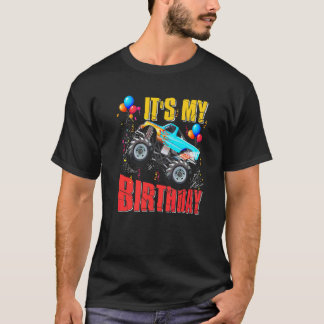 Its My Birthday  Boys Monster Truck Car Matching F T-Shirt