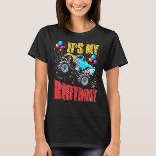 Its My Birthday Boys Monster Truck Car Matching F T-Shirt