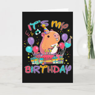 Its My Birthday Capybara Lovers Birthday Party Boy Card