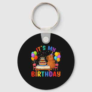Its My Birthday Capybara Lovers Birthday Party Kid Key Ring