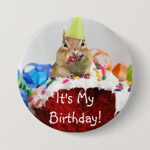 It's My Birthday! Chipmunk Button