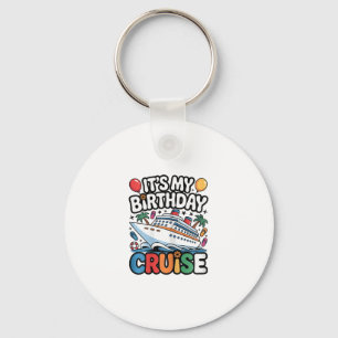 It's My Birthday Cruise Cute Pink Sea Trip Women G Key Ring