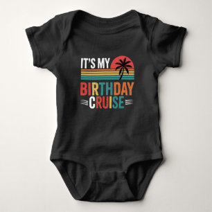 It's My Birthday Cruise Retro Sunglasses Baby Bodysuit