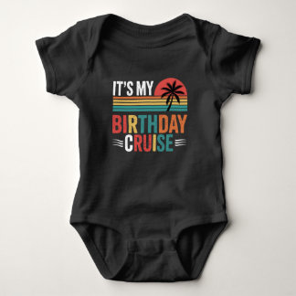 It's My Birthday Cruise Retro Sunglasses Baby Bodysuit