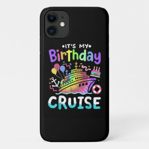 It's My Birthday Cruise Tie Dye Vacation Trip iPhone 11 Case