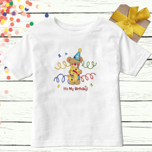 It's My Birthday Cute Bear Age 5 Toddler T-shirt