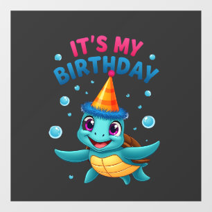 It's My Birthday Cute Sea Turtle Ocean Birthday Pa