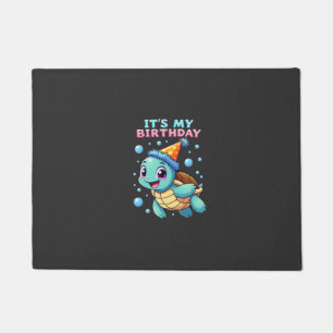 It's My Birthday Cute Sea Turtle Ocean Birthday Pa Doormat