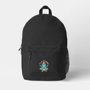 It's My Birthday Cute Sea Turtle Ocean Birthday Pa Printed Backpack