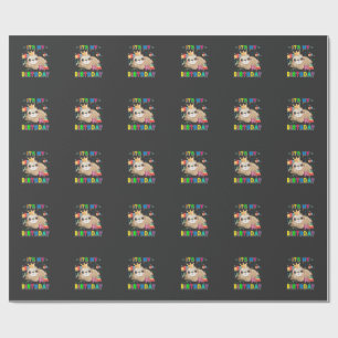 Its My Birthday Cute Sloth Birthday Party Costumes Wrapping Paper