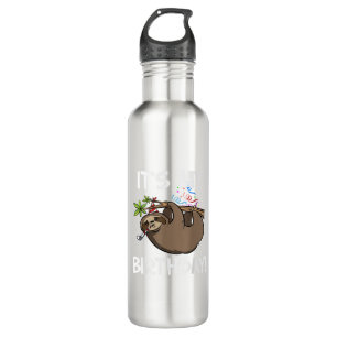 It's My Birthday Cute Sloth Party Outfit T-Shirt 710 Ml Water Bottle