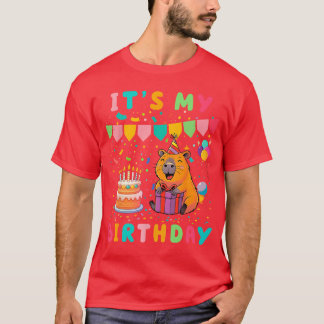 Its My Birthday Girls Capybara Lovers Birthday Par T-Shirt