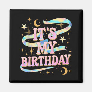 Its My Birthday Girls Women Groovy Coquette Bday  Magnet