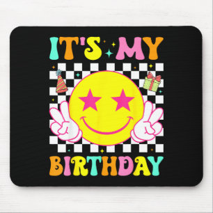 Its My Birthday Happy Smile Face Peace Girls Kids  Mouse Pad