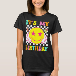 Its My Birthday Happy Smile Face Peace Girls Kids  T-Shirt