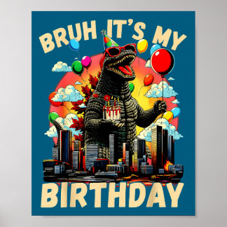 It's My Birthday Kaiju Birthday Party Japan Monste Poster