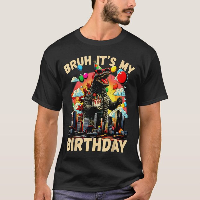 It's My Birthday Kaiju Birthday Party Japan Monste T-Shirt (Front)