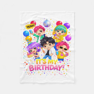 Its My Birthday Kp Funny Birthday Boy Fleece Blanket