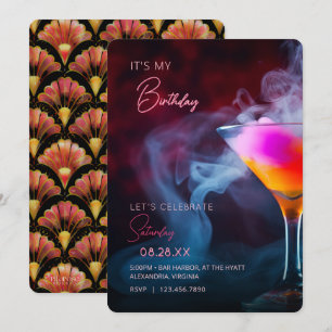 It's My Birthday Let's Celebrate Cocktail Invite