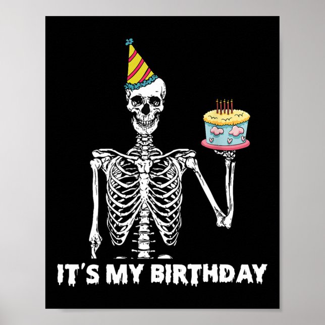 It's My Birthday Party Happy Halloween Birthday  Poster (Front)