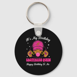 It's My Birthday Sagittarius Queen Happy Birthday  Key Ring