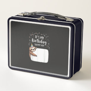 It's My Birthday Sign My Shirt Novelty Party anima Metal Lunch Box
