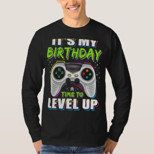 It's My Birthday Time to Level Up Video Game Boys T-Shirt