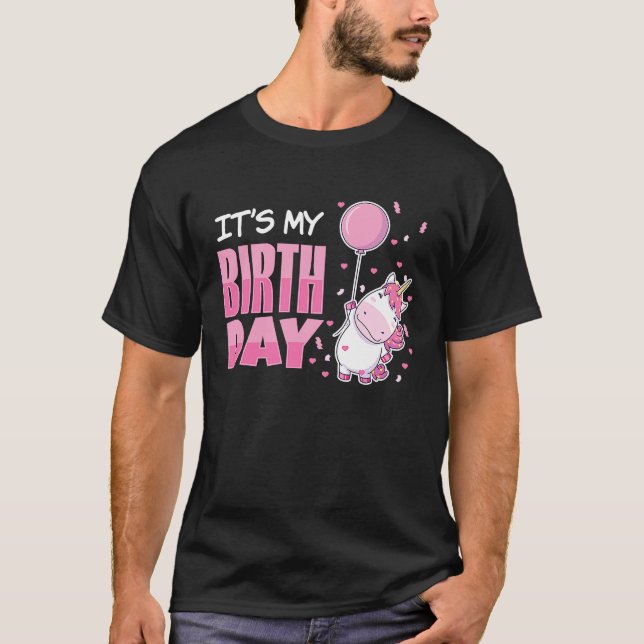 It's My Birthday Unicorn Magical Horse T-Shirt (Front)