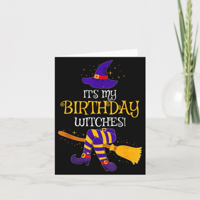 It's My Birthday Witches! Family Matching Costume  Card (Front)