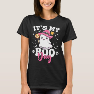 Its My Boo Day Cute Halloween Birthday Ghost Boy G T-Shirt