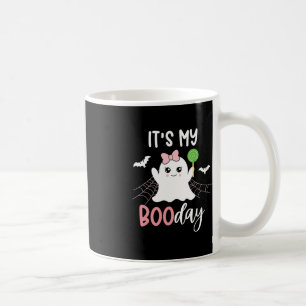 Its My Boo Day Cute Halloween Birthday Ghost Pink Coffee Mug