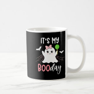 Its My Boo Day Cute Halloween Birthday Ghost Pink Coffee Mug