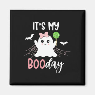 Its My Boo Day Cute Halloween Birthday Ghost Pink Magnet