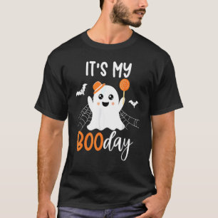 Its My Boo Day Cute Halloween Birthday Ghost Pink T-Shirt