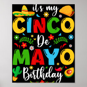 It's My Cinco De Mayo Birthday 2024 Funny Cinco De Poster