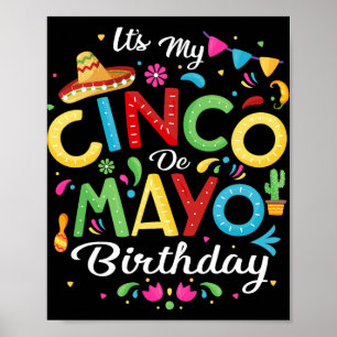 It's My Cinco De Mayo Birthday Funny Cinco De Mayo Poster