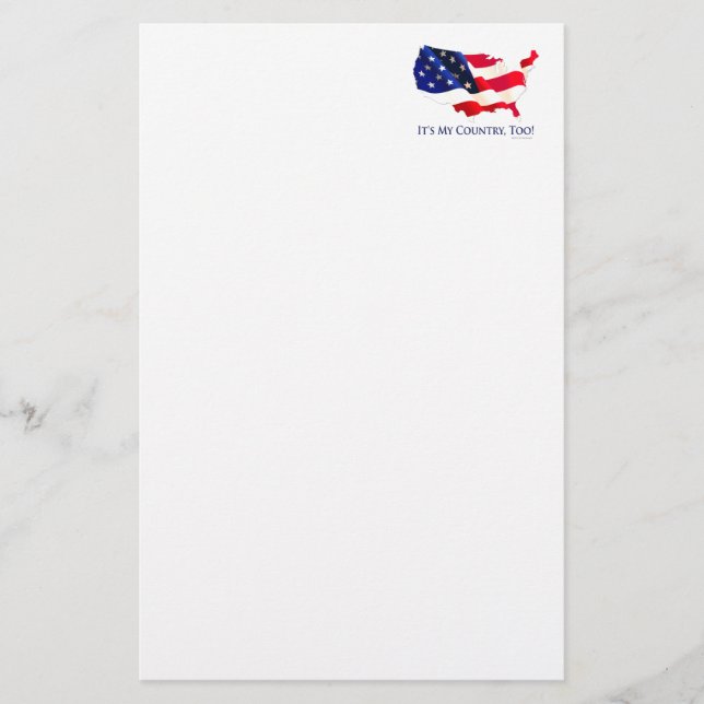 "It's My Country" Stationery (Front)