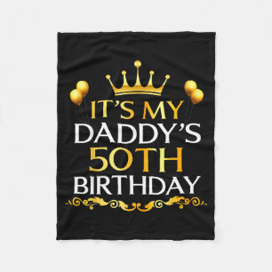 Its My Daughters 10th Birthday Happy Birthday 10 Y Fleece Blanket