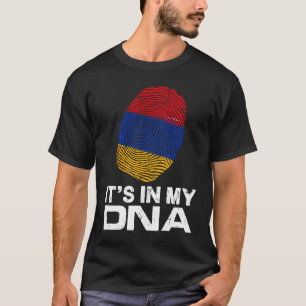 IT'S MY DNA IN flag national pride fingerprint Arm T-Shirt