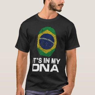 IT'S MY DNA IN Flag National Pride Fingerprint Bra T-Shirt