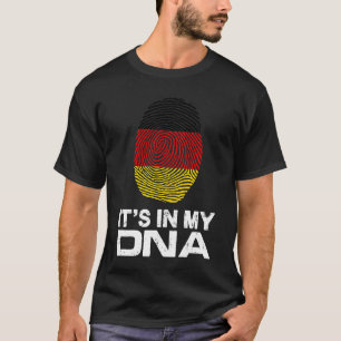 IT'S MY DNA IN flag national pride fingerprint Ger T-Shirt