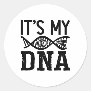 It's My DNA Spearfishing Dive Freediver Freediving Classic Round Sticker